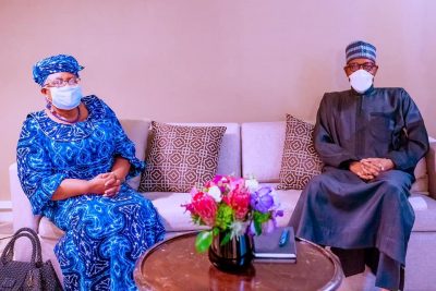 PHOTO NEWS: President Buhari Meets Okonjo-Iweala In New York  