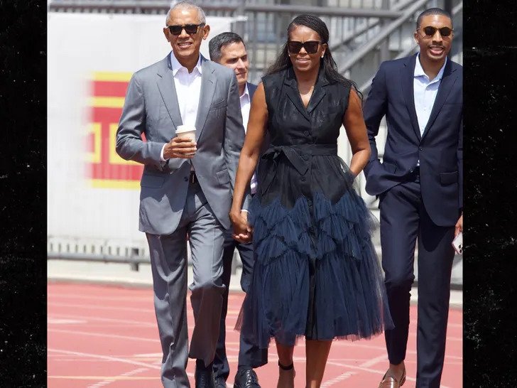 Barack and Michelle Obama Proudly Attend Daughter Sasha's Graduation at USC  